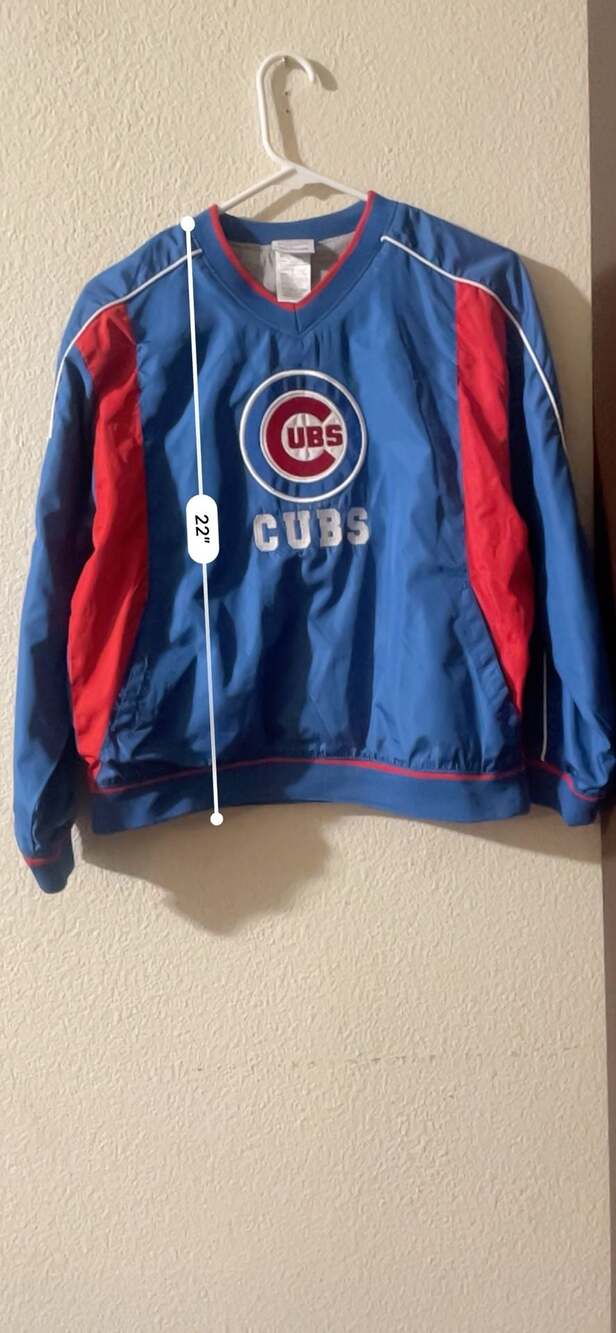 Chicago Cubs MLB Genuine Merchandise youth Large Windbreaker Pullover Jacket - Picture 5 of 6
